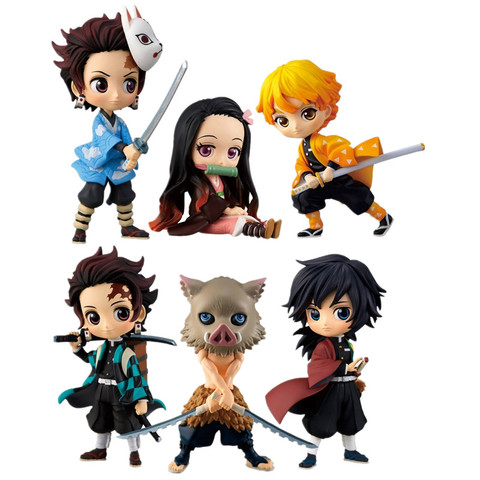 2022 Anime Figurine Model Demon Slayer Kimetsu No Yaiba Q Posket Kamado Tanjirou Kamado Nezuko Agatsuma Zenitsu Figures Toys ► Photo 1/6