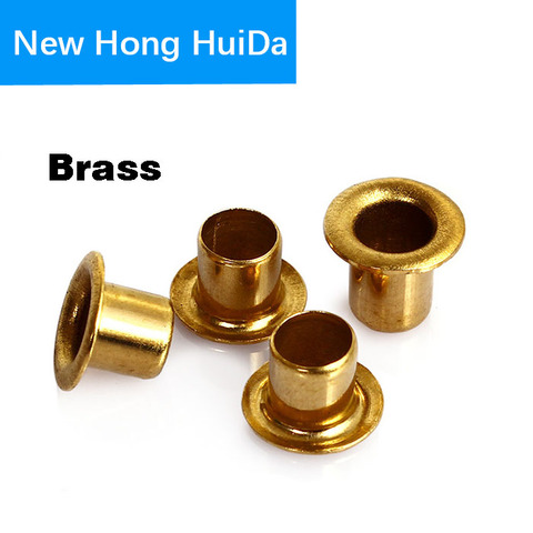 0.9 1.3 1.5 2 2.3 2.5 3 3.5 4 5 6mm Brass Metal eyelets Hollow Rivet Nut Copper Through Hole Rivet Grommets ► Photo 1/6