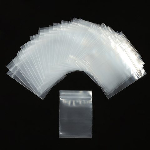 100pcs Transparent Sachet Zip Self Sealing Z Zipper Lock Plastic Bags Clear Ziplock Bags Jewelry Packaging Thickness 0.12mm ► Photo 1/6