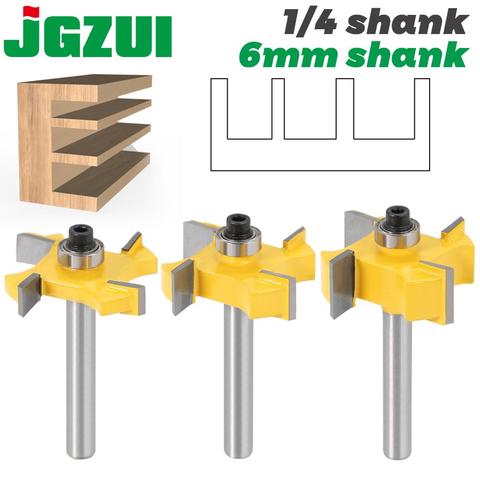 1pc 6mm 1/4 inch Shank T type bearings wood milling cutter Industrial Grade Rabbeting Bit woodworking tool router bits for wood ► Photo 1/6