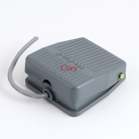 1PC AC 250V 10A Fronted Push Mini Foot Pedal Switch Footswitch Momentary SPDT Grey w Cable CZYC ► Photo 1/3