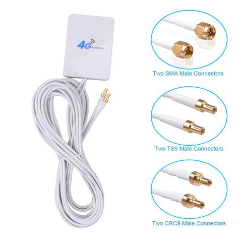 3G 4G LTE Antenna TS9 CRC9 SMA Connector 4G LTE Router External Antenna For Huawei 3G 4G LTE Router Modem 2M Cable ► Photo 1/6
