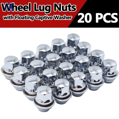 20Pcs Alloy Wheel Nuts For Ford Fiesta Mondeo C-Max Focus MK1 MK2 MK3 ST RS M12 X 1.5 19MM Bolt Lug Stud Tyre Whorl Nut with Pad ► Photo 1/6