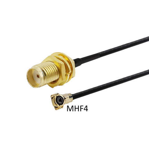 SMA Female Jack Bulkhead to IPX IPEX U.FL MHF4 RF Pigtail Jumper Cable for PCI WiFi Card Wireless Router 0.81mm Rocheuk ► Photo 1/6