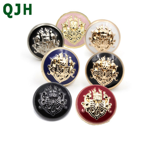 6pcs/set 10-28mm British Style High-Grade Metal Buttons For Clothing Coat Brand Fashion Sewing Supplies Garment Accessories ► Photo 1/6