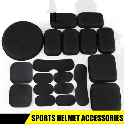 Tactical Helmet Soft Pad Durable 19Pcs/set Combat Paintball Helmet Pads Military Airsoft Shooting Helmet Protective Pads ► Photo 1/5