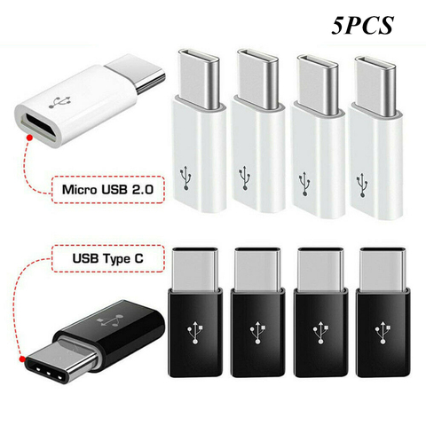 5PC New Micro USB Female To Type C Male Adapter Converter Micro-B To USB-C Connector Charging Adapter Phone Accessories ► Photo 1/6