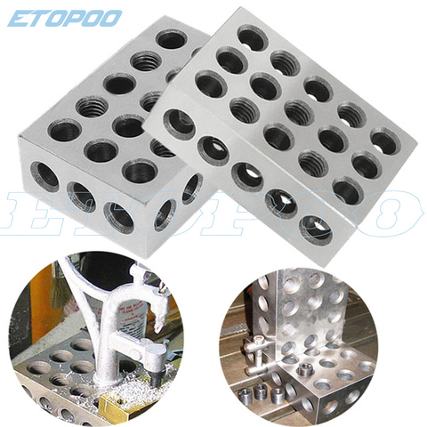 2pcs/set 25-50-75mm Hardened Steel Blocks 0.005