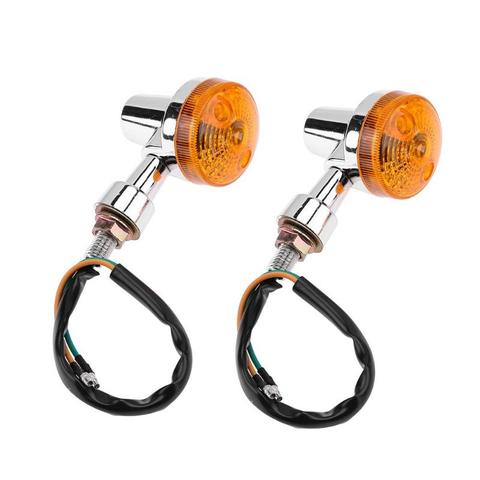 2Pcs Universal 10W Motorcycle Front Rear Turn Signal Light Assembly Amber/Yellow Indicator Lamp Moto Accessories DC 12V ► Photo 1/6