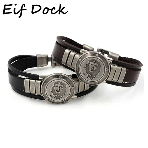Eif Dock High Quality Che Guevara Men's Warrior Bracelet Handmade Badge Bracelet 2022 Hot ► Photo 1/6