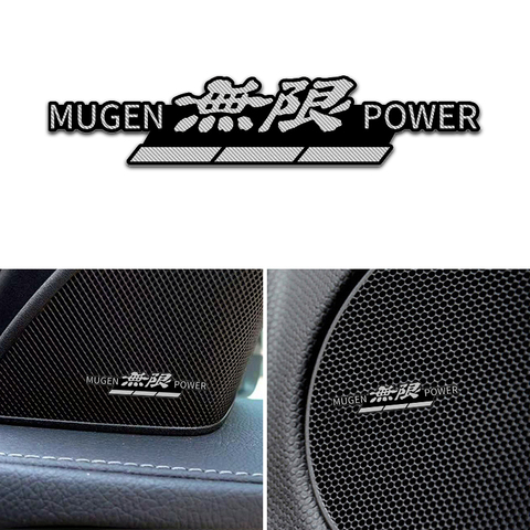 4pcs 3D aluminum speaker stereo speaker badge emblem Sticker for Honda Mugen Power Accord CRV Hrv Jazz Car Accessories ► Photo 1/4