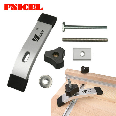 T Track Slider M8 T Screw M8 Nut Saw Table Acting Hold Down Clamp for T-Slot T-Track Woodworking  DIY Tools ► Photo 1/6