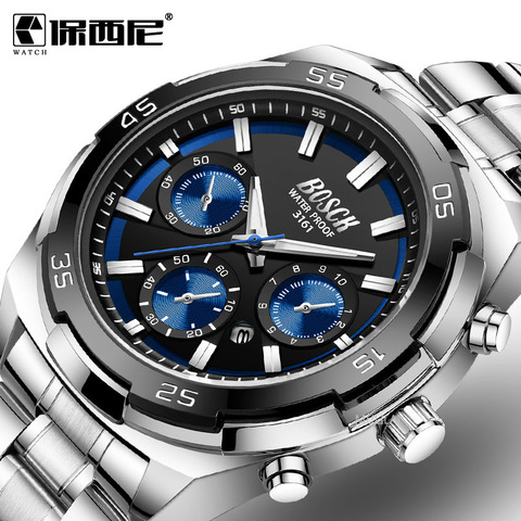 High quality Relogio Masculino Wrist Watches Men 2022 Top Brand Luxury Golden Chronograph Men Watches Gold Big Male Wristwatch ► Photo 1/5