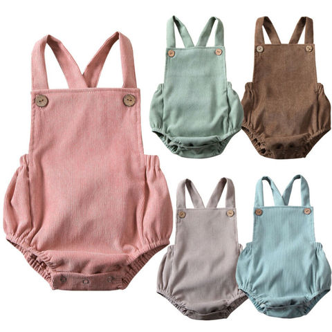 Newborn Infant Baby Boy Girls rompers Velvet playsuit Sleeveless Vest Jumpsuit Winter Autumn Clothes Outfits ► Photo 1/6