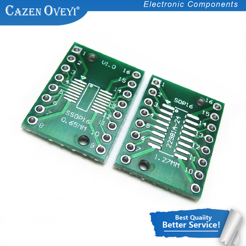 10pcs/lot TSSOP16 SSOP16 SOP16 to DIP16 Transfer Board DIP Pin Board Pitch Adapter PCB In Stock ► Photo 1/1