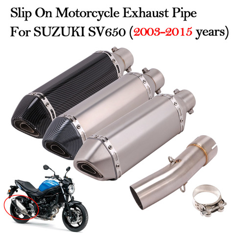 Slip On Motorcycle Exhaust System Muffler Modified Escape 51mm DB Killer Mivv Middle Link Pipe For SUZUKI SV650 SV 650 2003-2015 ► Photo 1/6