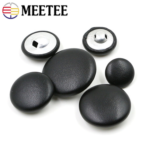 Meetee 30pcs 11-32mm Leather Bag Buttons DIY Sewing Clothing Accessories High-grade Windbreaker Coat Sofa Soft  Button BD227 ► Photo 1/6