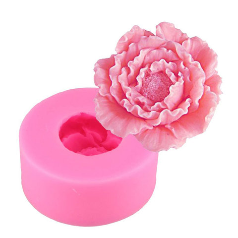 3D Peony Flower Silicone Soap Molds Candle Molds Peonies  Clay Mould Cake Decorating Silicone Jello Sugar Chocolate Fondant Mold ► Photo 1/6