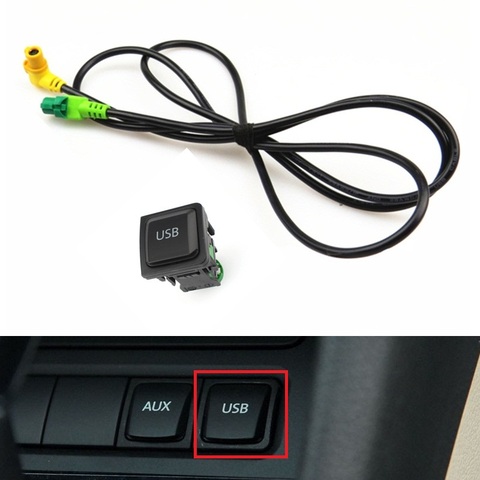 RCD510 RNS315 USB Adapter Switch Button wiring harness For vw Passat B6 B7 CC Golf 6 Jetta 5 mk5 6 mk6 Tiguan  Polo 5KD035726A ► Photo 1/6