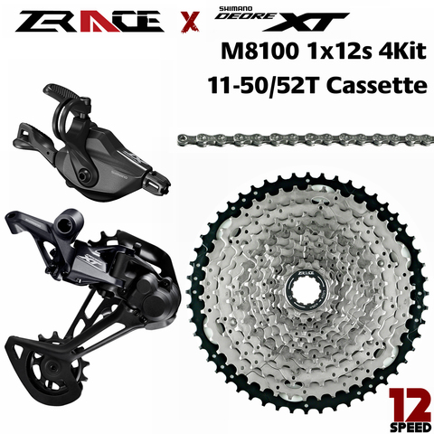 Deore XT M8100, SL-M8100-R + RD-M8100-SGS + ZRACE Cassette + ZRACE Chains - 1x12-speed,  4kit Groupset ► Photo 1/6