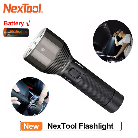 NexTool Rechargeable Flashlight 2000lm 380m  5 Modes IPX7 Waterproof LED light Type-C Seaching Torch for Camping ► Photo 1/6