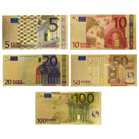 Wholesale Piece Euros Fake Money Gold Banknotes Prop Money Paper 10/20/50 Euro Bills Prices Bank Note Gifts for Men Dropshipping ► Photo 1/5