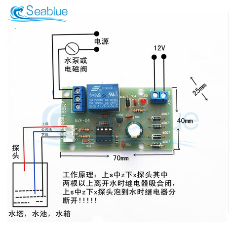 AC/DC 5V 12V Water Level And Liquid Level Switch Sensor Automatic Control Board Fuel Flow Sensor Water Flow Switch Flowmeter ► Photo 1/6