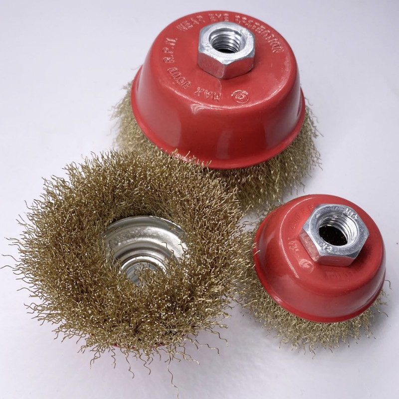 75mm bowl -type steel wire brush high quality grinding polishing