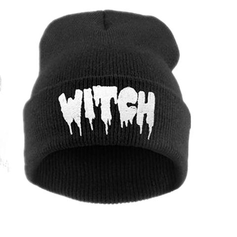 Unisex Hats Hip Hop Soft Warm Stretch Winter Beanie Witch Hat knitting Skullies Beanies for Gothic Girls Winter ► Photo 1/2