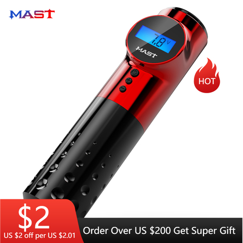 Mast Wireless Battery Pen Machine Rotary Tattoo Pen LED Display Permanent Make Up Machine for Tattoo Artist ► Photo 1/6