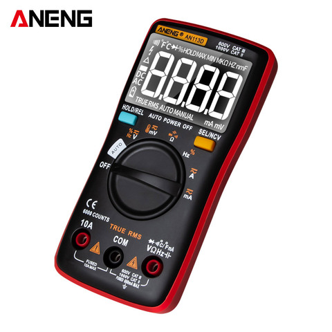 ANENG AN113D Digital Electrical Multimeter 6000 Counts DC/AC Current Voltage Tester True RMS Auto Ranging LCD Meters ► Photo 1/6