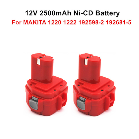 12V 2500mAh Ni-CD Rechargeable Power Tool Battery for Replacement for MAKITA PA12 1220 1222 192598-2 192681-5 193981-6 638347-8 ► Photo 1/4