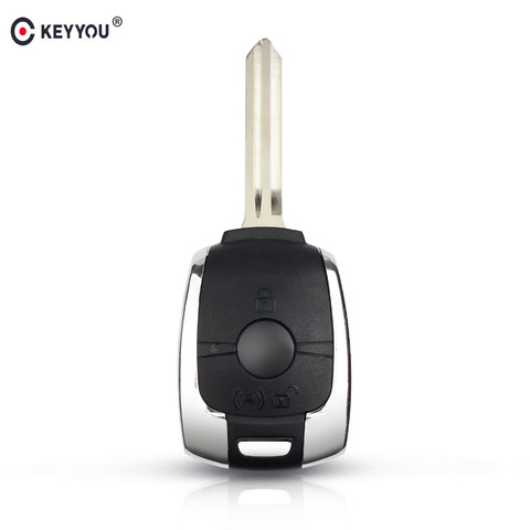 KEYYOU Remote Control Car Key Shell Case For SsangYong Korando Kyron Actyon Rexton 2 Buttons Car Key Auto Replacement Uncut Key ► Photo 1/6