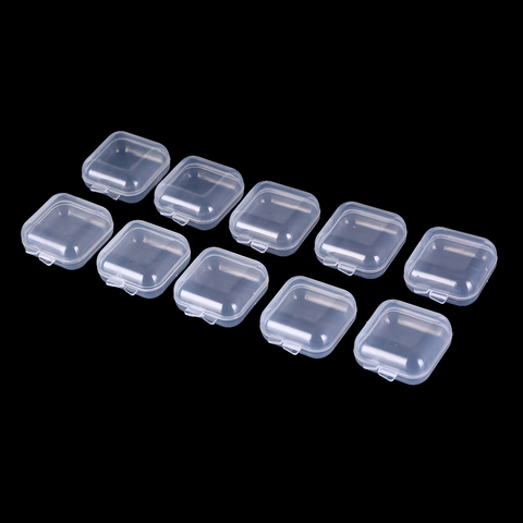 1/10/20/50Pcs Mini Clear Plastic Small Box Earplugs Storage Box Case Container Bead Makeup Transparent Organizer Gift boxes ► Photo 1/6