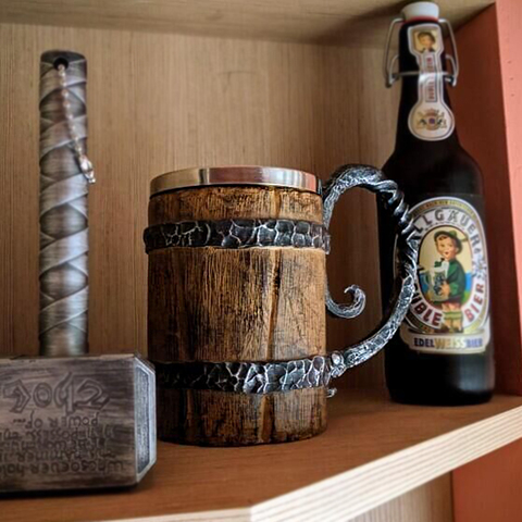 New arrival Viking wood style Beer mug as christmas gift DP179 ► Photo 1/6