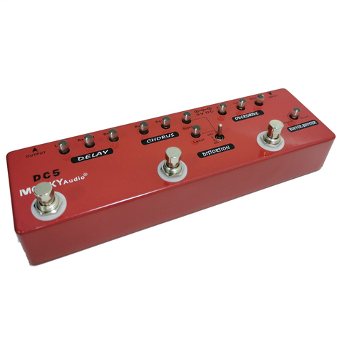 MOSKY DC5 6-in-1 Guitar Multi-Effect Pedal Booster Buffer Delay Chorus Distortion Overdrive Effect Pedal Metal Shell True Bypass ► Photo 1/1