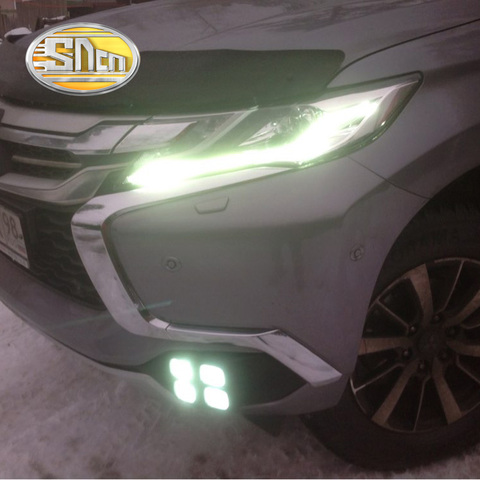 SNCN 2PCS LED Daytime Running Light For Mitsubishi Pajero Sport 2016 2017 2022 Waterproof ABS 12V Car DRL Fog Lamp Decoration ► Photo 1/6