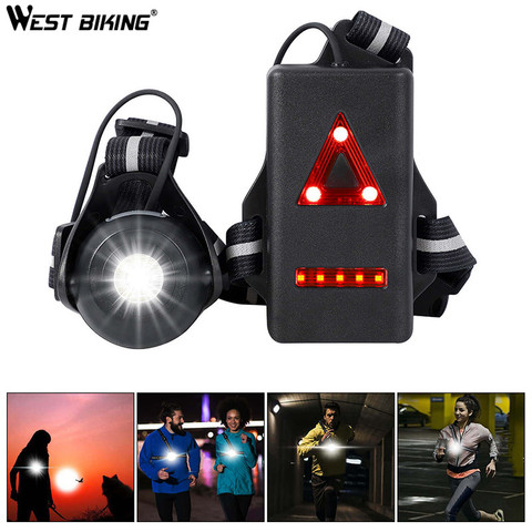 WEST BIKING Running Light 2200mAh USB Charge Night Warning Front Chest Light Cycling Fishing Hiking Camping Lamp Bicycle Light ► Photo 1/6