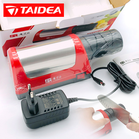 TAIDEA Knife Sharpener Sharpening Stone Two Stages Diamond Kitchen Knife 2 Slot Electric Diamond Steel Ceramic Home ► Photo 1/6