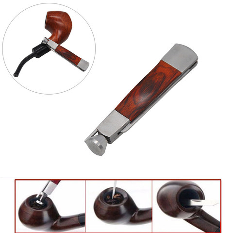 Tobacco Smoking 3in1 Red Wood Stainless Steel Pipe Cleaning Reamers Tamper Tool Tobacco Pipes Accessories Cleaner Cleaning Tool ► Photo 1/5