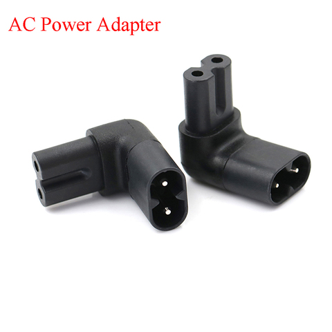 1Pc IEC 320 2-Pin C7 Female To C8 Male Right Angled AC Power Adapter Converter ► Photo 1/6