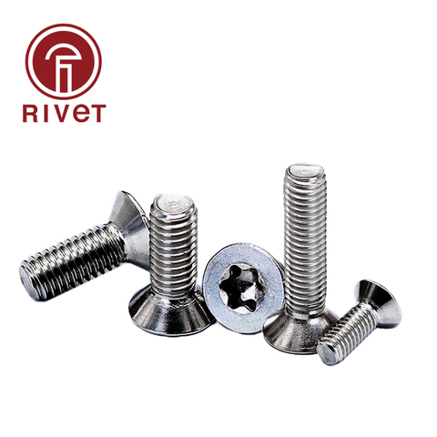 M2.5 M3 M4 M5 304 A2-70 Stainless Steel GB2673 Six-Lobe Torx Flat Countersunk Head Screw Six Lobe Bolt 20/50/100 PCS ► Photo 1/5