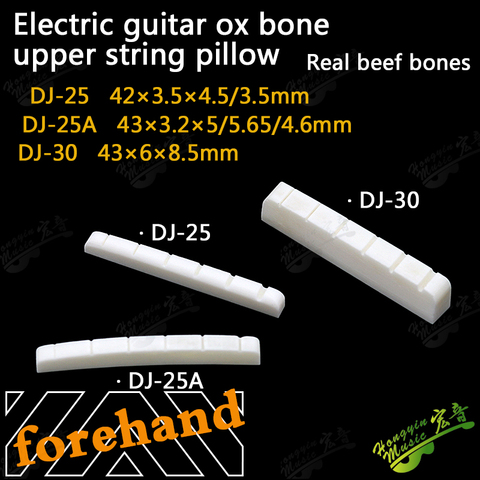 1pcs Real Bone Bridge Nut For Electric Guitar Bottom R16/R7.25 Classical 6-String Strat Electric Guitar Bass Send Sandpaper ► Photo 1/6