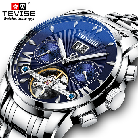 Tevise Brand Automatic Watch Men Mechanical Watches Business Luxury Waterproof Winding Wristwatch Drop Shipping Relogio Masculin ► Photo 1/6