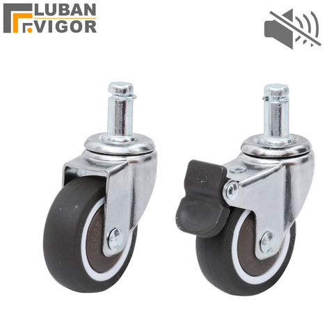 Super mute Plunger Circlip wheels/casters,TPE wheel with bearings,Anti-wrap wheel,For boss Swivel chair office chair ► Photo 1/3