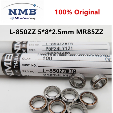 20pcs/100pcs original NMB high speed bearing L-850ZZ 5*8*2.5 mm MR85ZZ precision miniature ball bearings 5mmx8mmx2.5mm ► Photo 1/2
