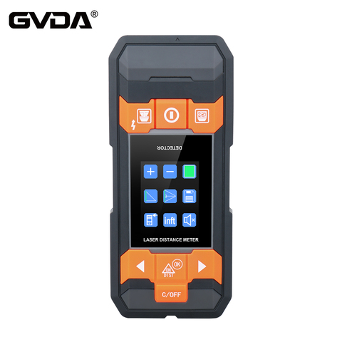 GVDA Metal Detector Wiring Detector Laser Distance Meter Rangefinder Wall Scanner Wire Cable Metal Stud Wood Finder Digital Tape ► Photo 1/6