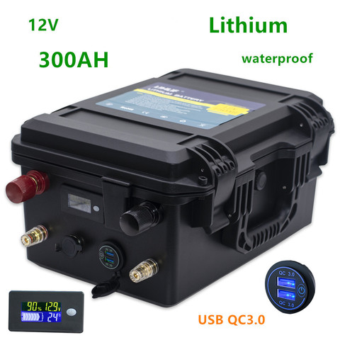 Lifepo12V 300ah battery pack lifepo4 12V 300AH lithium ion battery pack 12v lifepo4 batteries  for inverter,RV,boat,solar system ► Photo 1/6