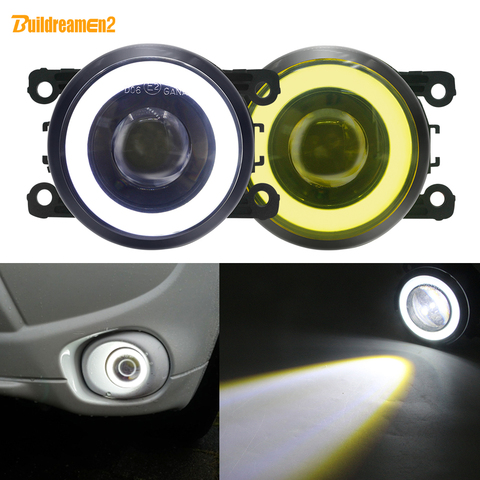 2 X Angel Eye Fog Light Car Front LED Fog Lamp DRL 12V For Subaru Forester WRX STI BRZ XV Legacy Justy Outback Impreza Levorg ► Photo 1/6