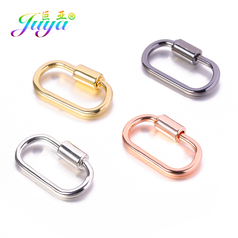 Juya 4pcs/lot Wholesale DIY Creative Carabiner Fasteners Screw Lock Clasps Accessories For Handmade Punk Jewelry Making Supplies ► Photo 1/6